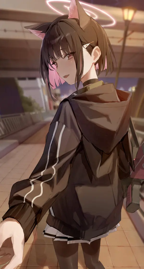 Kyoyama Kazusa Night Stroll Fanart Wallpaper – Blue Archive by flatshi #1143