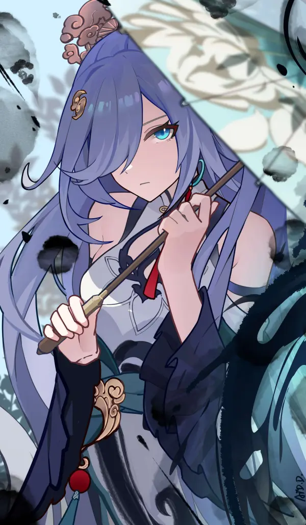Fu Hua Enigmatic Elegance Wallpaper – Honkai Impact 3rd Fanart by Dongdong #1145