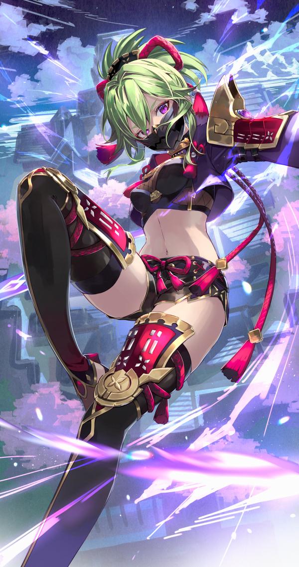 Electric Ninja Kuki Shinobu Wallpaper Fanart – Genshin Impact by mito itsuki #1158