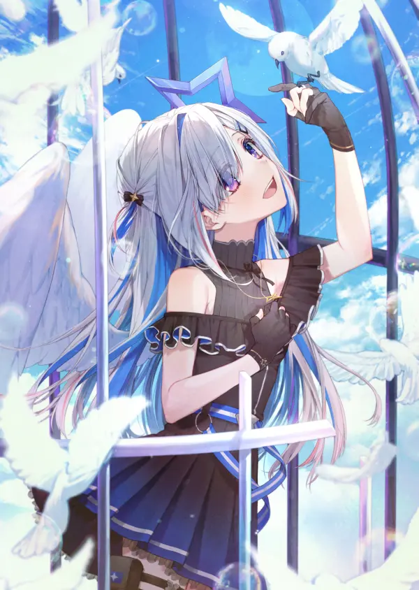 Celestial Angel Amane Kanata Hololive Fanart Wallpaper by moro #1160
