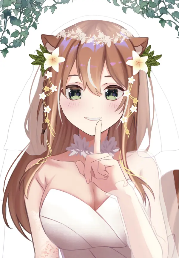 Ayunda Risu Dreamy Bridal Wallpaper Art Hololive Fanart by Farid #1162
