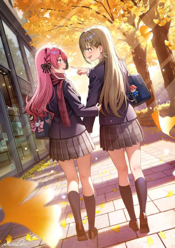 Tachibana Hinano & Hanabusa Lisa VSPO! Autumn Fanart #1216
