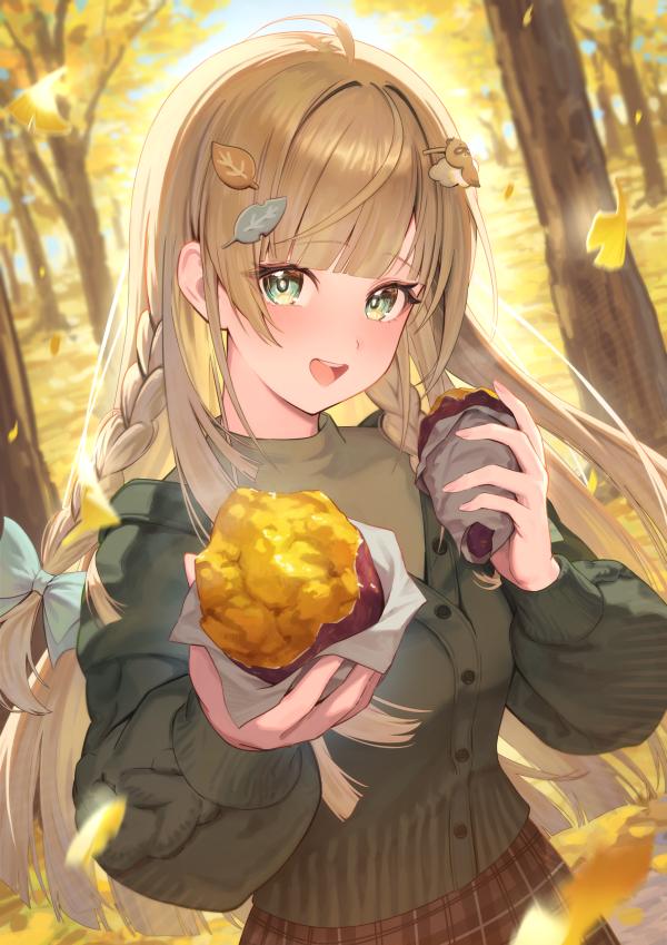 Kazama Iroha Hololive Autumn Sweet Potato Wallpaper #1217