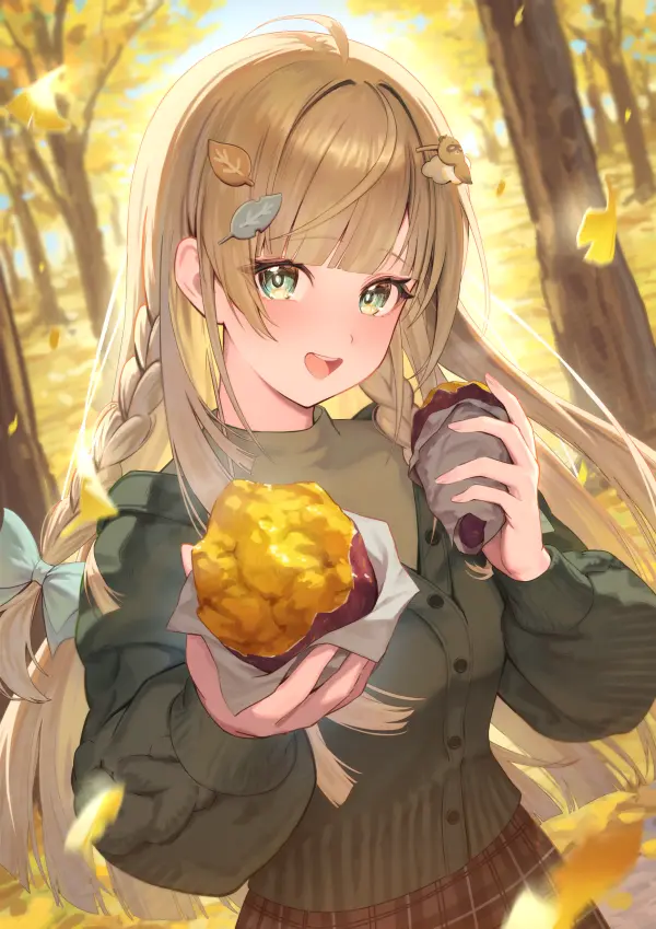 Kazama Iroha Hololive Autumn Sweet Potato Wallpaper #1217