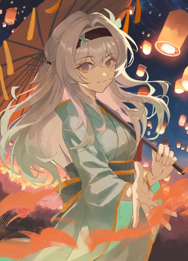Firefly Honkai Star Rail Kimono Lanterns Wallpaper #1218