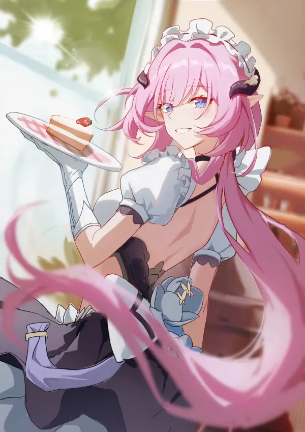 Elysia Honkai Impact 3rd Maid Outfit Cake Wallpaper #1220