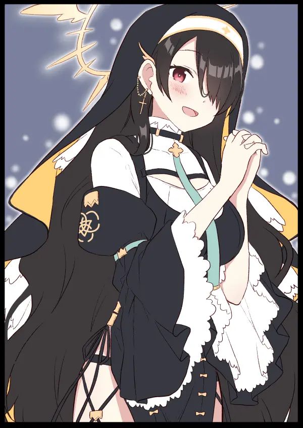 Wakaba Hinata Blue Archive Nun Outfit Wallpaper #1222