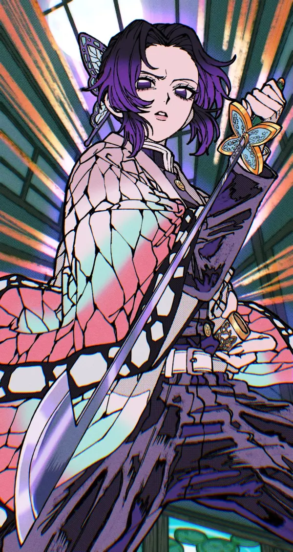 Kochou Shinobu Demon Slayer Butterfly Sword Wallpaper #1238