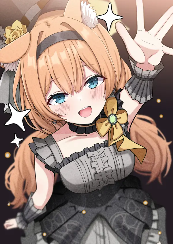 Iochi Mari (Idol) Blue Archive Wallpaper - Cute Cat Girl in Black Dress #1243