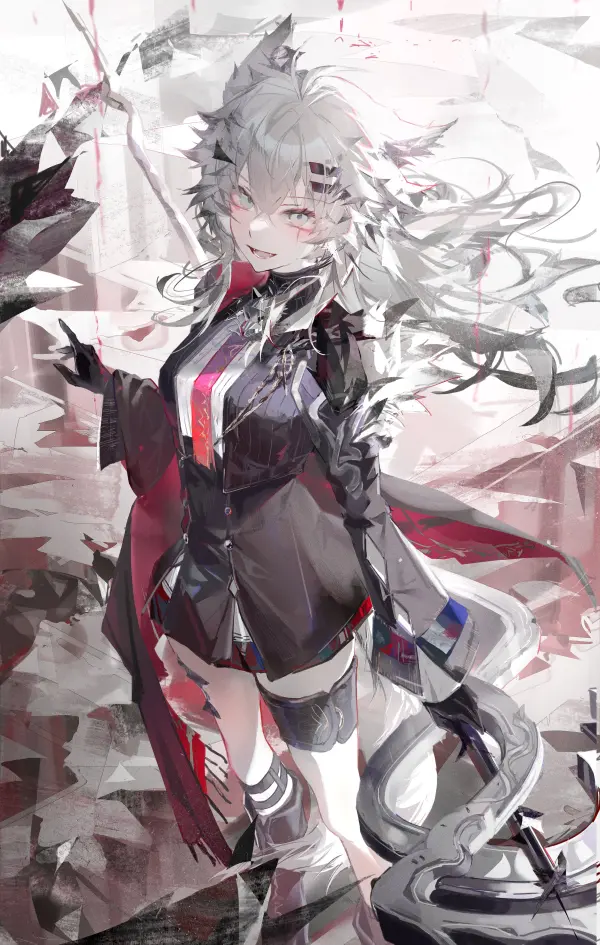 Lappland Wolf Girl Smiling Portrait QHD #1267