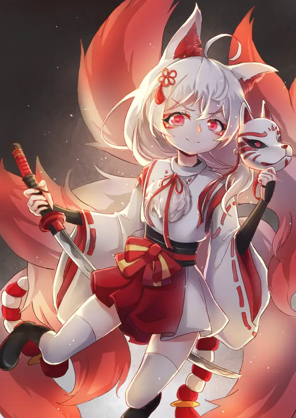 Theresa Sakuno Rondo Dual Katana Miko Portrait #1275