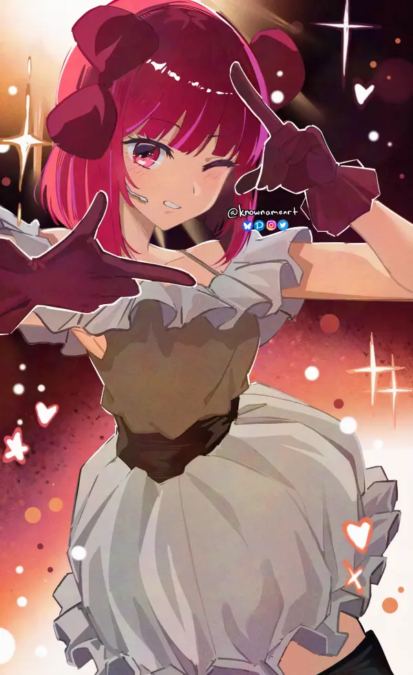Arima Kana Winking Mic Pose Full HD Portrait #1282