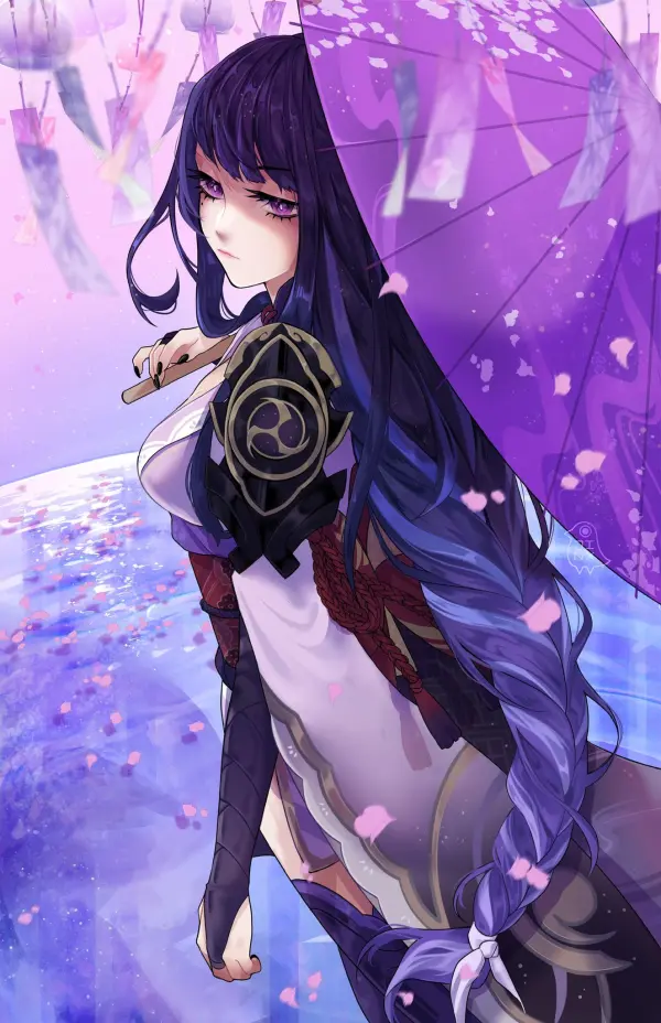Raiden Ei Cherry Blossom Umbrella HD #1294