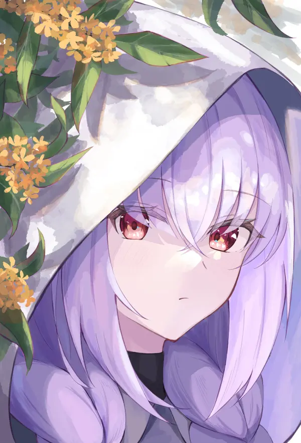 Hakari Atsuko Purple Hair Red Eyes HD #1296