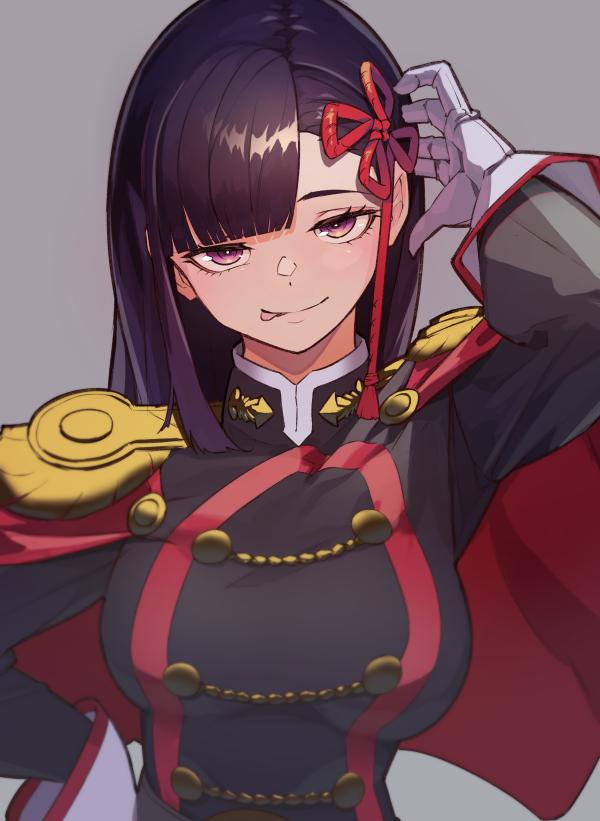 Yamashiro Ren Tongue Out Tucking Hair Full HD #1311