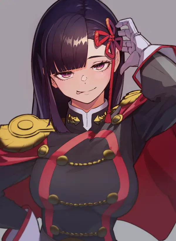 Yamashiro Ren Tongue Out Tucking Hair Full HD #1311