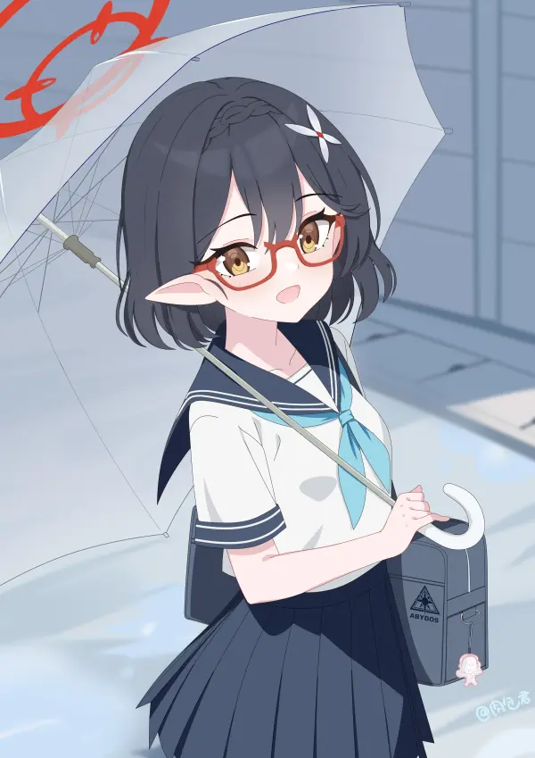Okusora Ayane Holding Umbrella Blushing QHD #1318