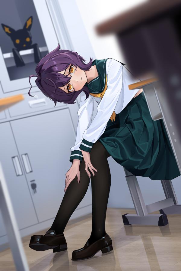 Hiiragi Utena Heart Ahoge School Desk Full HD #1327