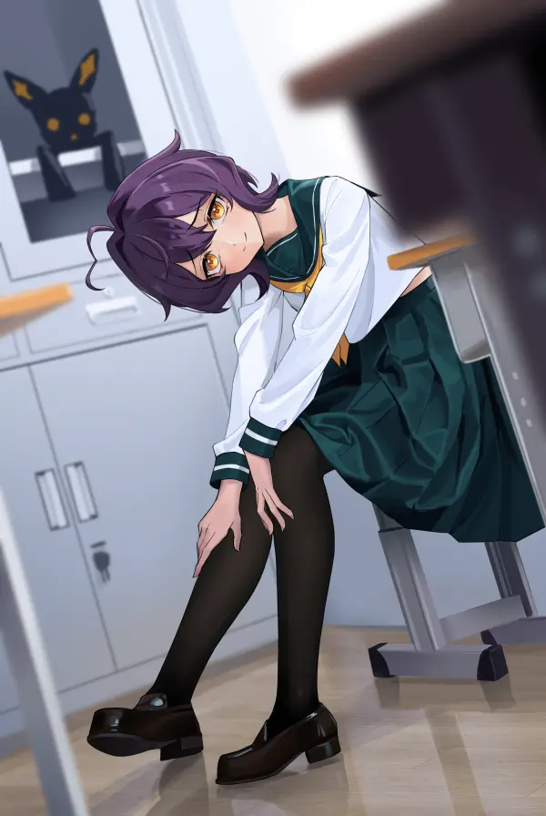Hiiragi Utena Heart Ahoge School Desk Full HD #1327