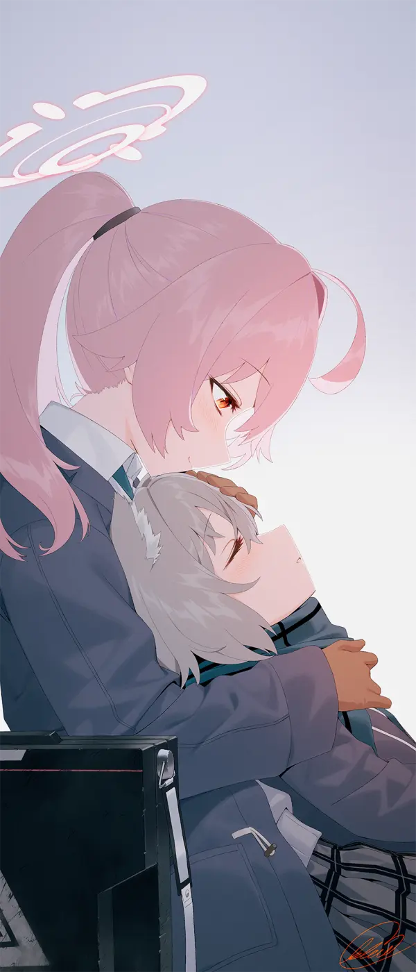 Hoshino Wolf Girl Pink Hair Portrait #1361