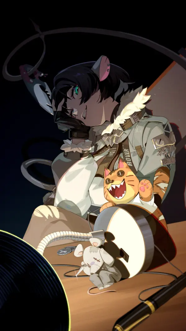 Jane Doe Mouse Girl Torn Jacket Portrait #1371