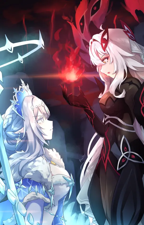 Ronova vs Anastasya Dark Battle Art Rea Skyart74 4K #1417