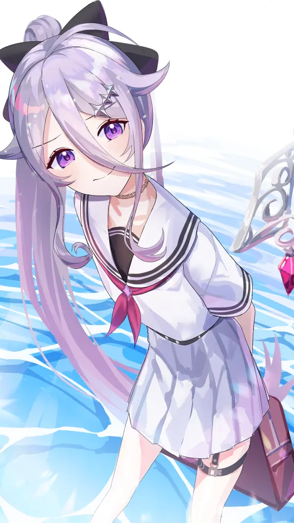 Koseki Bijou in a White Serafuku - Mintea 4K #1446