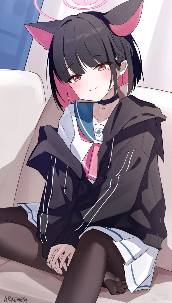 Kyoyama Kazusa Wearing a Black Jacket - Astnya 4K #1457