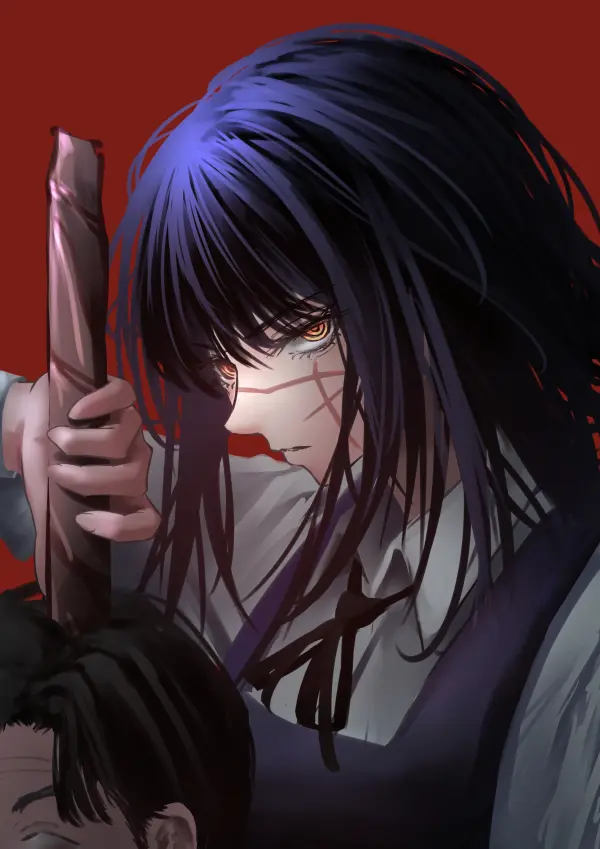 Chainsaw Man Yoru cross-scar sword glare 2K #1479