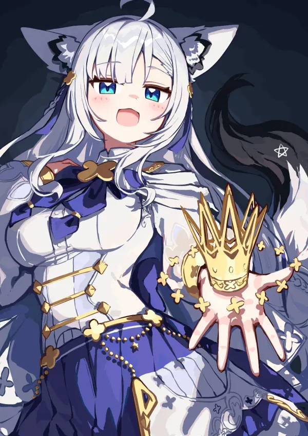 Hololive Shirakami Fubuki Gold Crown Portrait #1491