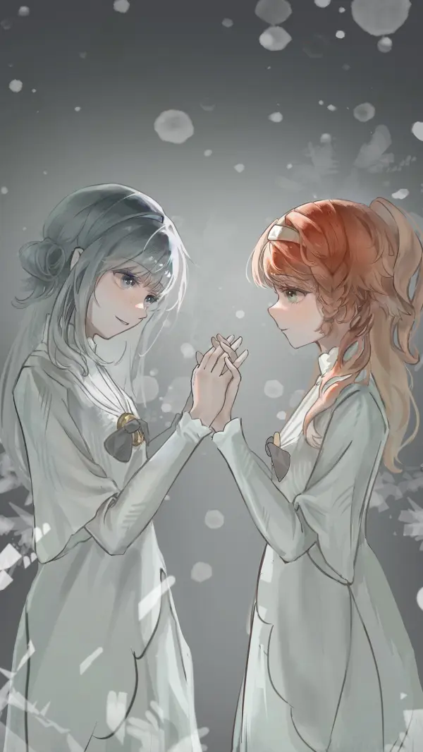 Quiet Grey Snowfall with Vertin and Sonetto Art #1499