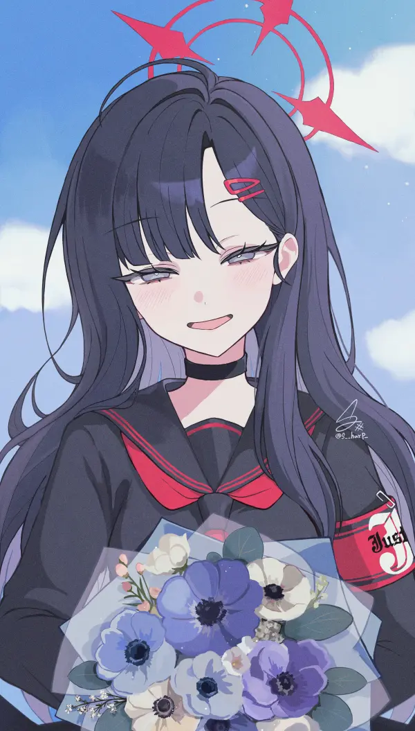 Bright Sky - Nakamasa Ichika Holding a Bouquet Art #1500