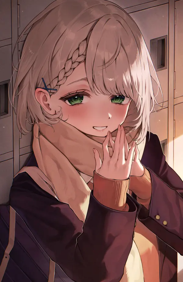 Shy Shirogane Noel by the School Lockers Art #1502