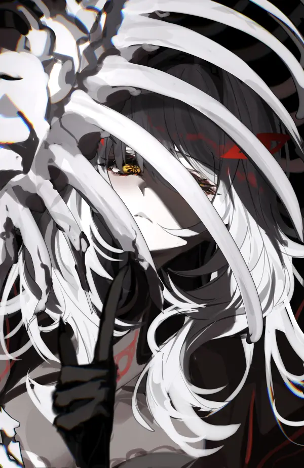 Genshin Impact Ronova in Dark Skeletal Embrace Art #1509