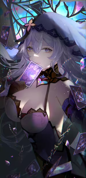 Black Swan Honkai Star Rail Wallpaper: Purple Dress, Big Breasts #116