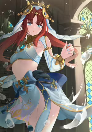 Nilou Genshin Impact Anime Wallpaper Red Hair, Harem Outfit #137