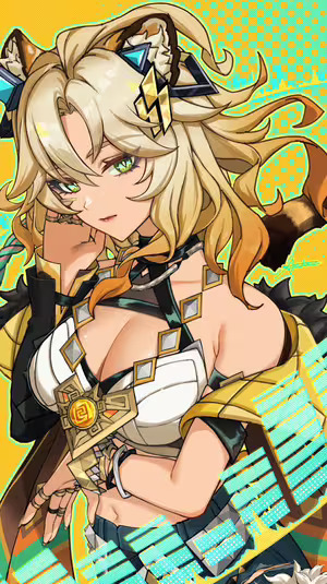 Xilonen Genshin Impact Wallpaper Animal Ears, Big Breasts, Blonde Hair, Cleavage #139