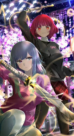 Arima Kana & Kurokawa Akane Oshi no Ko Wallpaper by Sengoku Chidori #322